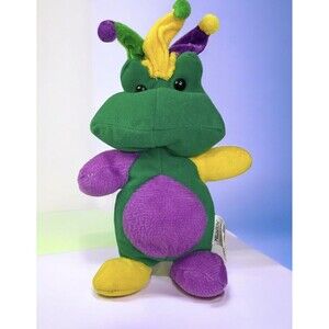 Kellytoy Mardi Gras Jester Hat Frog 9” Plush Stuffed Animal Soft Toy